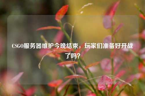 CSGO服務(wù)器維護(hù)今晚結(jié)束，玩家們準(zhǔn)備好開(kāi)戰(zhàn)了嗎？
